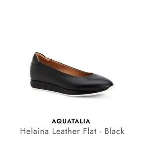 Aquatalia Womens Helaina Black Casual Sneaker Comfort Chic Flats Size 8.5